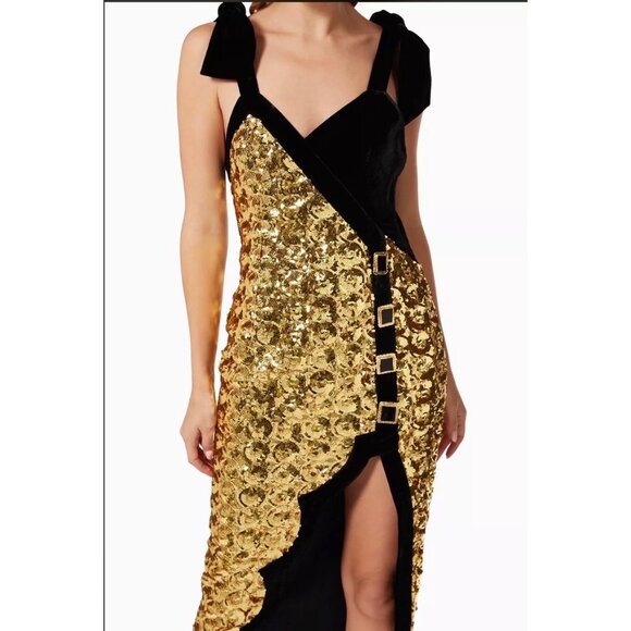 RAISA & VANESSA Sequinned Dress with Scallop Hem - Picture 2 of 10